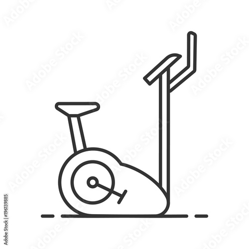 Exercise bike linear icon