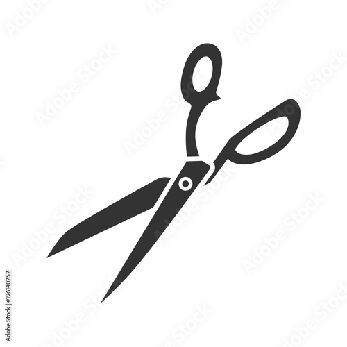 Fabric scissors glyph icon