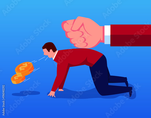 Businessman was beaten spit out coins