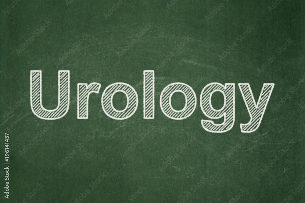 Obraz premium Health concept: text Urology on Green chalkboard background
