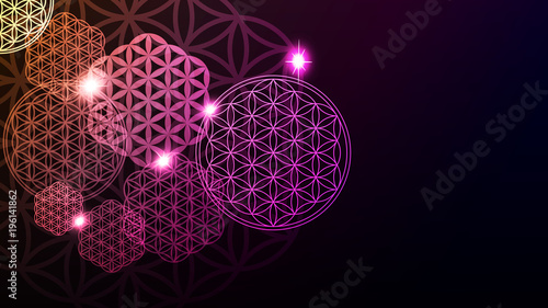 Glowing Flower of Life
