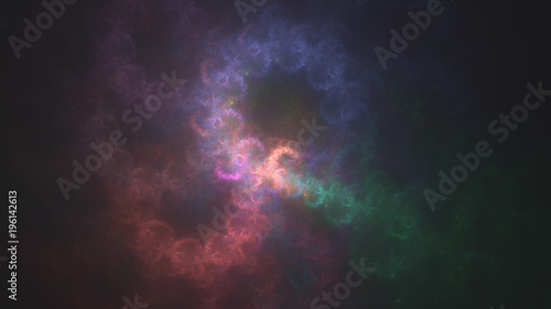 Mystery colorful smoke rings abstract background