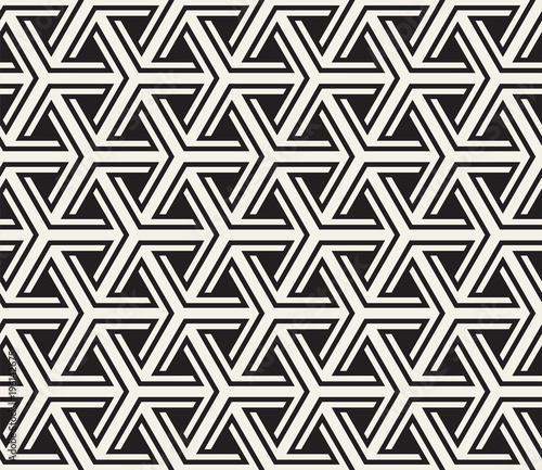 Vector seamless pattern. Modern stylish abstract texture. Repeating geometric tiling from striped elements 