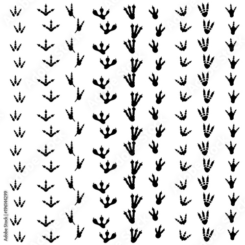 Set of Different Prints Isolated