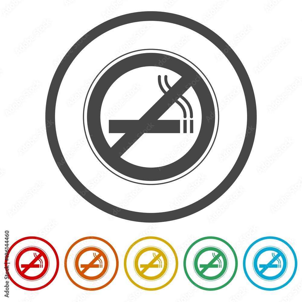 No smoking, No smoking sign, 6 Colors Included No smoking, No smoking sign, 6 Colors Included