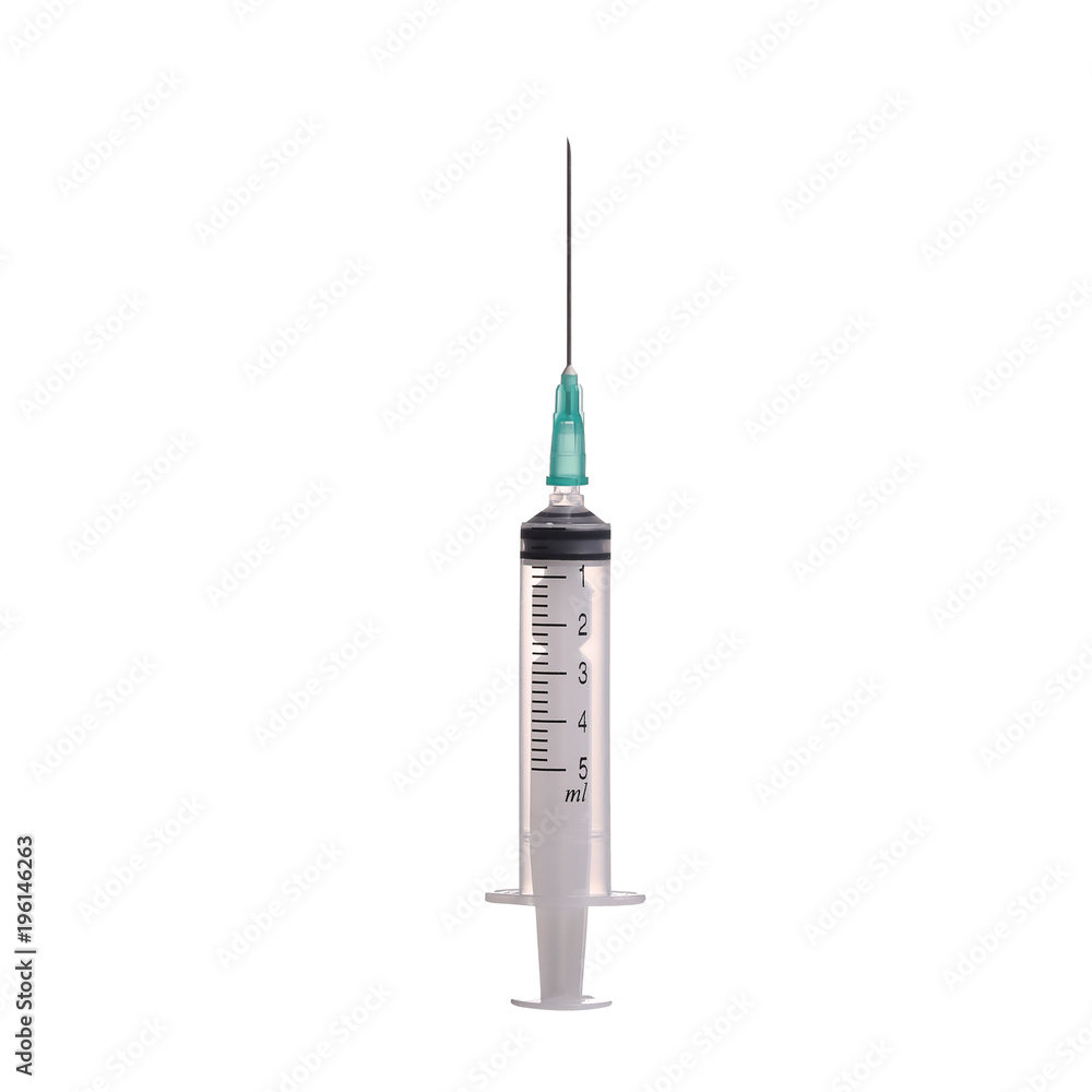 Medical syringe isolated on a white background Medical syringe isolated on a white background