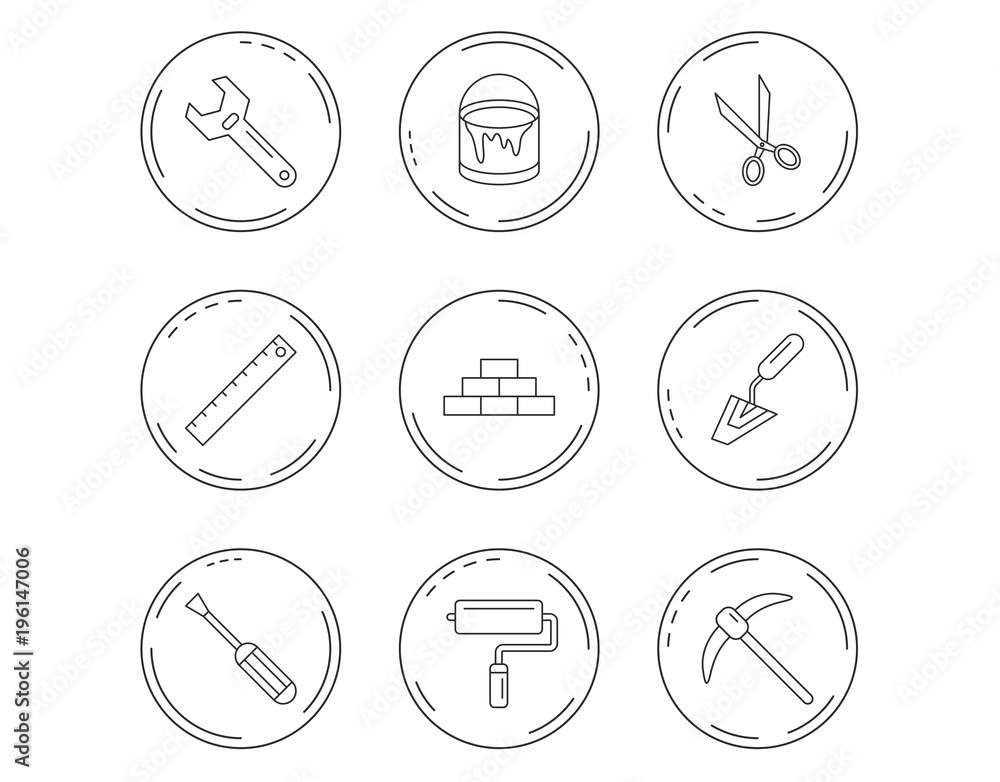 Screwdriver, scissors and adjustable wrench. Screwdriver, scissors and adjustable wrench.