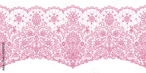 Seamless pink lace