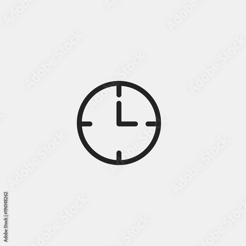 Clock Vector Flat Icon