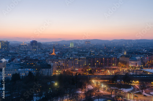 Vienna city lights at sunset in winter © NRoytman Photography