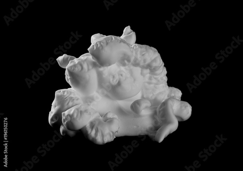 Shaving foam isolated on black, with clipping path texture and background 