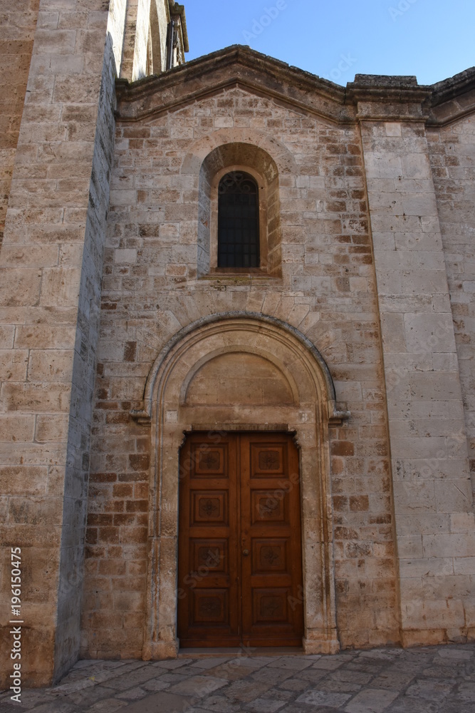 Italy, Puglia region, Casamassima, side entrance of the Mother Church