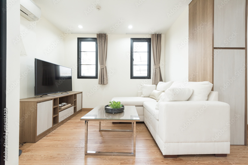 Fototapeta premium Modern spacious lounge or living room interior