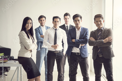 group of business people handsome in office.