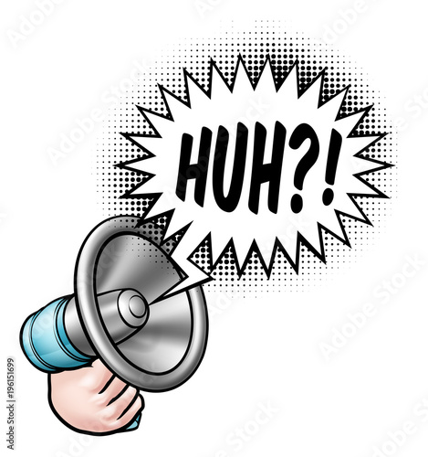 Megaphone Speech Bubble Cartoon 