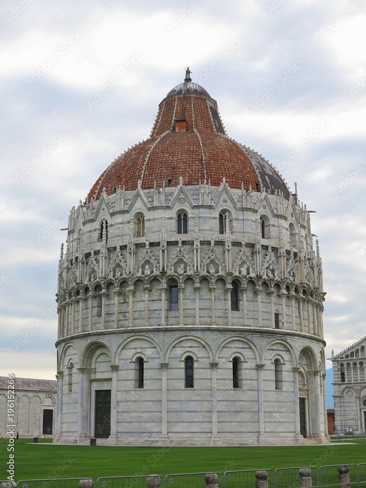14.06.2017, Pisa, Italy: The Pisa Baptistery of St. John, the largest baptistery in Italy, in the Square of Miracles.