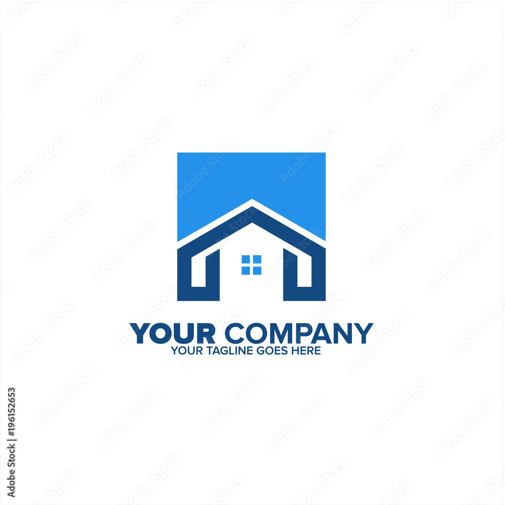 Letter H and M Real Estate icon, Construction logo icon, Real estate logo template