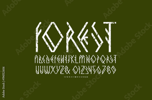 Decorative geometric sans serif font