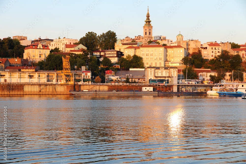 Obraz premium Belgrade sunset. City in Serbia - Belgrade.