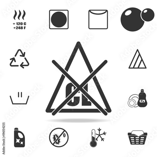 bleach without chlorine icon. Detailed set of laundry icons. Premium quality graphic design. One of the collection icons for websites, web design, mobile app