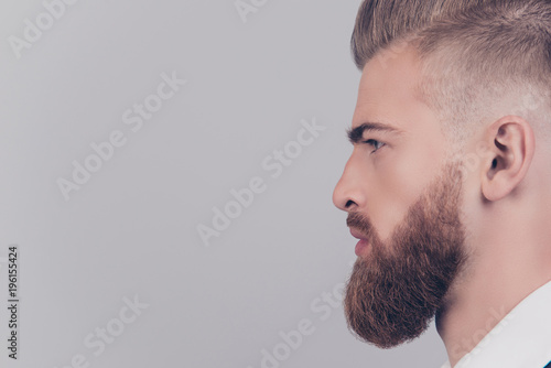 Cropped close up view half-...