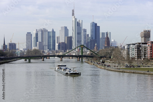 Skyline  Frankfurt am Main  Hessen  Deutschland  Europa