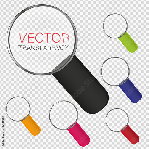 magnifying glass vector transparency