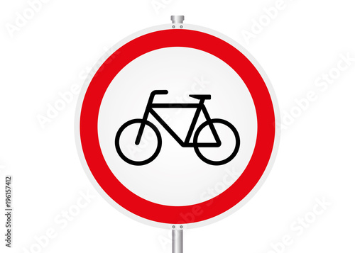 Straßenschild - Fahrrad verboten