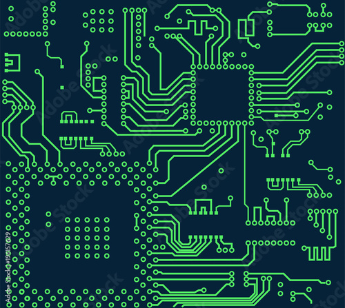 High tech electronic circuit board vector background