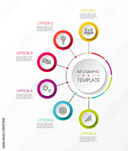 Template of colouful inforgaphic. Vector.