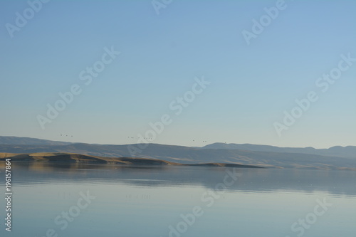 Fototapeta Naklejka Na Ścianę i Meble -  view lake reflection