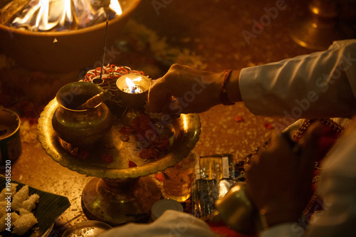 Agnihotra is a Vedic yadnya performed in orthodox Hindu communities, Bali fire ceremony.