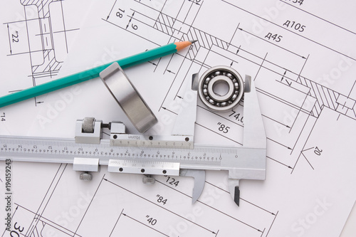 technical drawing and bearing