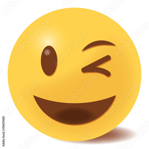 Emoji zwinkernd - 3D