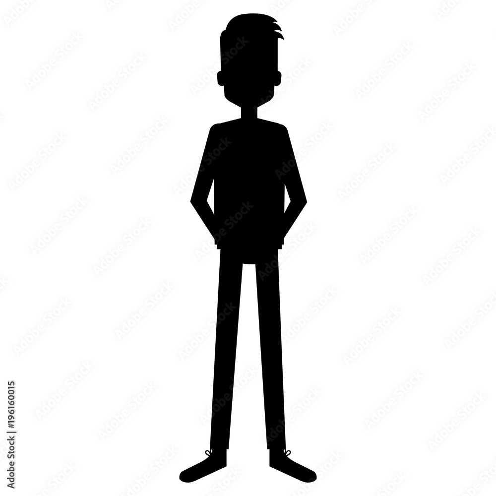 man with his hands in his pockets avatar character vector illustration design man with his hands in his pockets avatar character vector illustration design