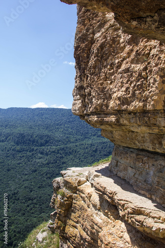 View from Cliff Eagle shelf in summer season, Mezmay, Krasnodar region, Russia