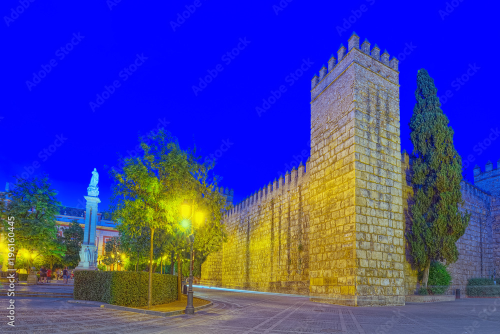 Medieval residence of Spanish kings- Royal Alcazar of Seville. S