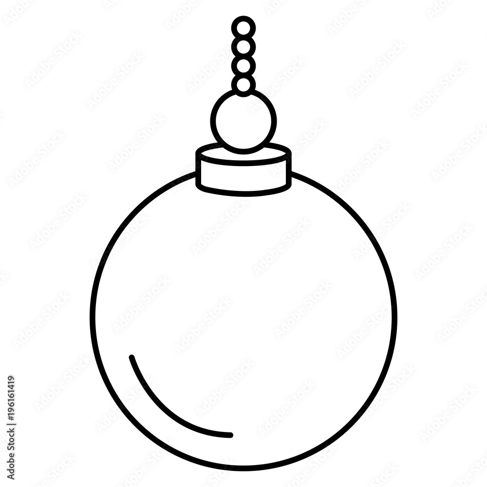 Fototapeta premium christmas ball decorative icon vector illustration design