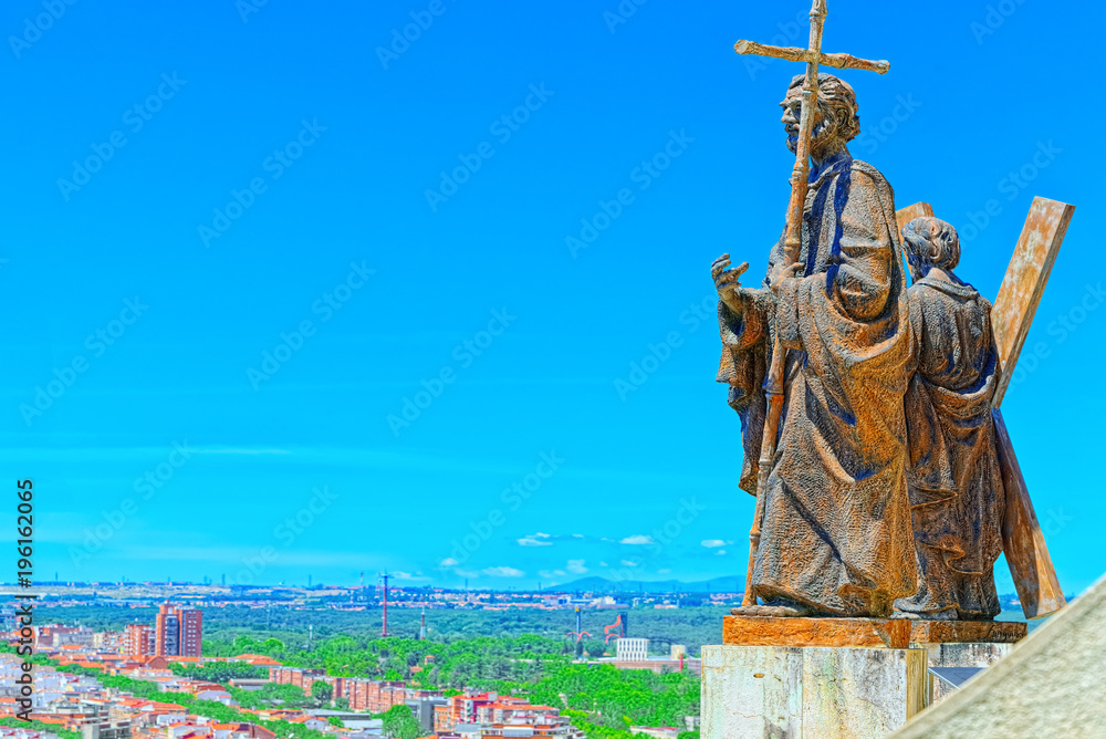 Fototapeta premium View of the capital of Spain-beautiful city Madrid from a bird's