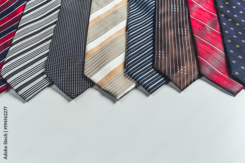 tie over white background tie over white background