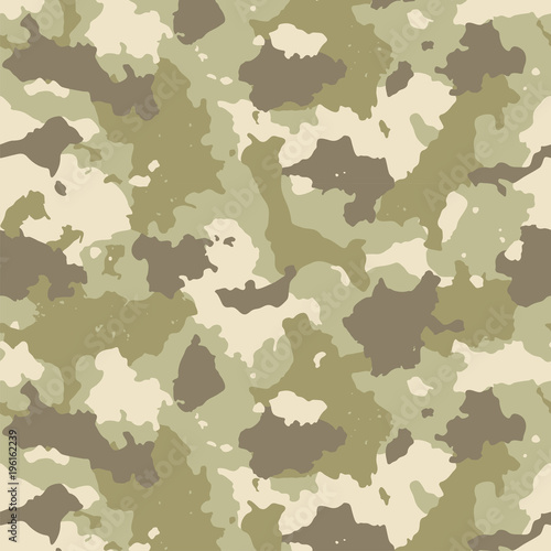Camouflage seamless pattern. Trendy style camo, repeat print. Vector illustration.