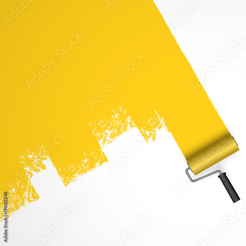 repainting with paint roller