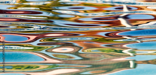 Abstract background of smooth water in the pool photo