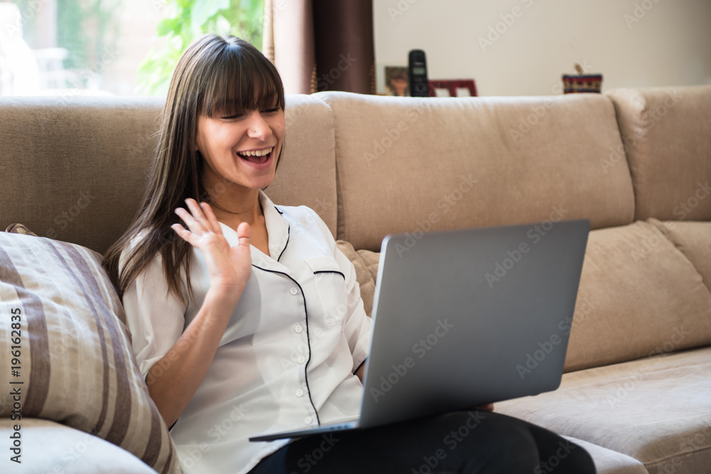 Beautiful young girl with laptop Beautiful young girl with laptop