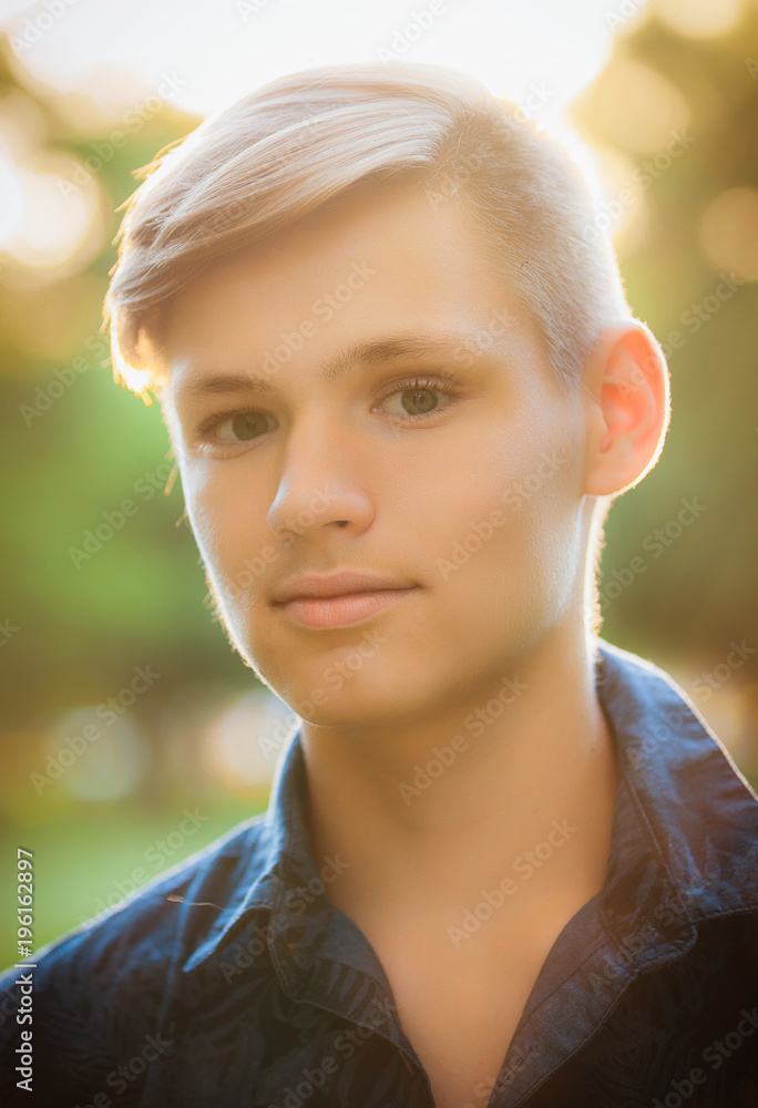 portrait teenager in park portrait teenager in park