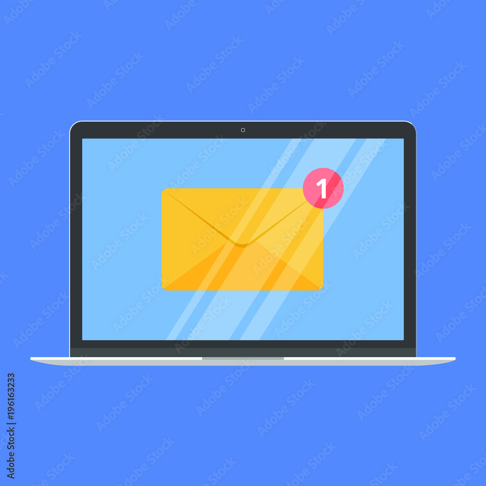 Modern device - laptop, notebook, netbook pc flat design with new ...