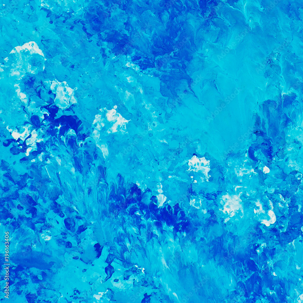 Naklejka premium Abstract watercolor background with blue patterns 