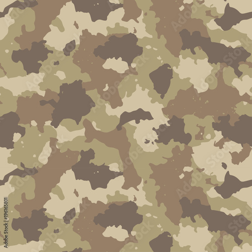 Camouflage seamless pattern. Trendy style camo, repeat print. Vector illustration.