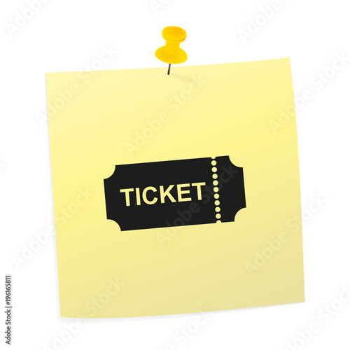 Notizzettel gelb - Ticket