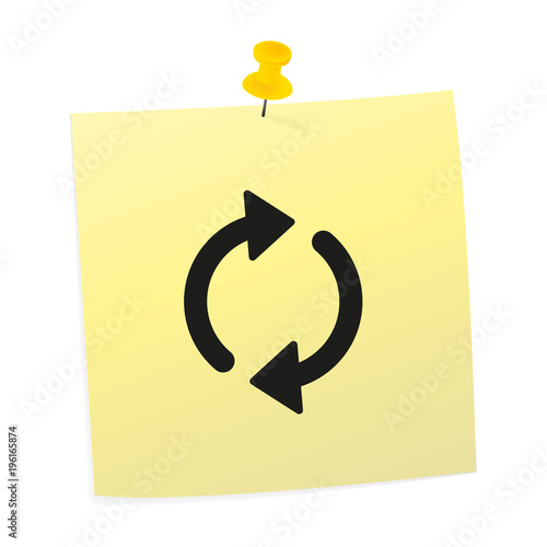 Notizzettel gelb - Synchronisation